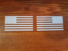 USA Flag decal sticker vinyl graphic American car truck window set of 2 mirrored