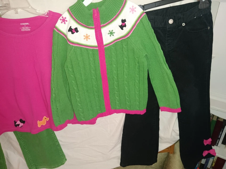 Gymboree Girl - "Cheery All the Way" - Tamanho Lote 6 - Verde, rosa, preto - Imagem 3 de 4