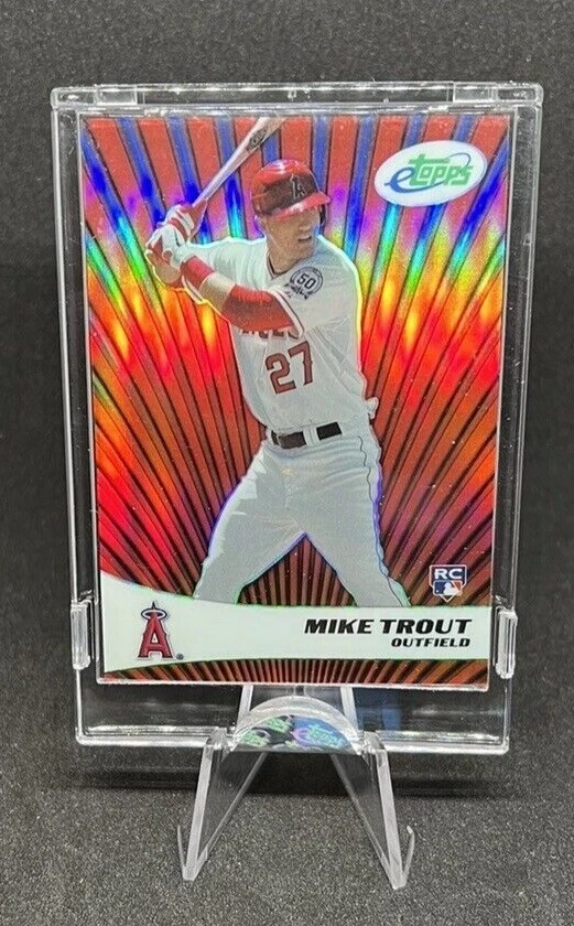 2011 eTopps MIKE TROUT #35 /999 Encased - Refractor - RC - Angels