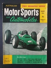AUSTRALIAN MOTOR SPORTS AND AUTOMOBILES MAGAZINE - Volume 18 No.8 August 1963
