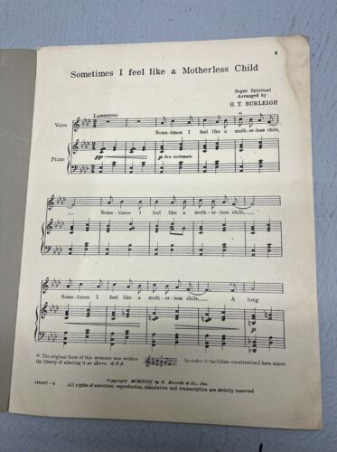 Vintage Sheet Music Negro Spirituals Sometimes I Feel Like A Motherless Child - Picture 4 of 9