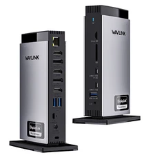 WAVLINK Universal DisplayLink Docking Station Triple 4K Monitor 100W Charging