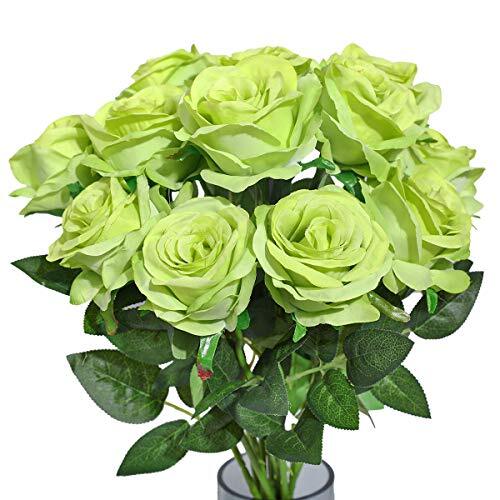 Artificial Silk Rose Flower Bouquet Lifelike Fake Rose for Wedding Home ...