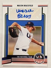 MASON BRASSFIELD 2023 Panini Stars & Stripes 18U NATIONAL TEAM BLUE FOIL AUTO