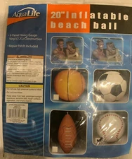 Aqua Life 20” Inflatable Beach Baseball - Summer Fun Bargain!