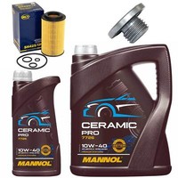 MotoröL Filter Set Mannol 10W-40 6 Liter + Schraube FüR Opel Vectra Astra G 2.0