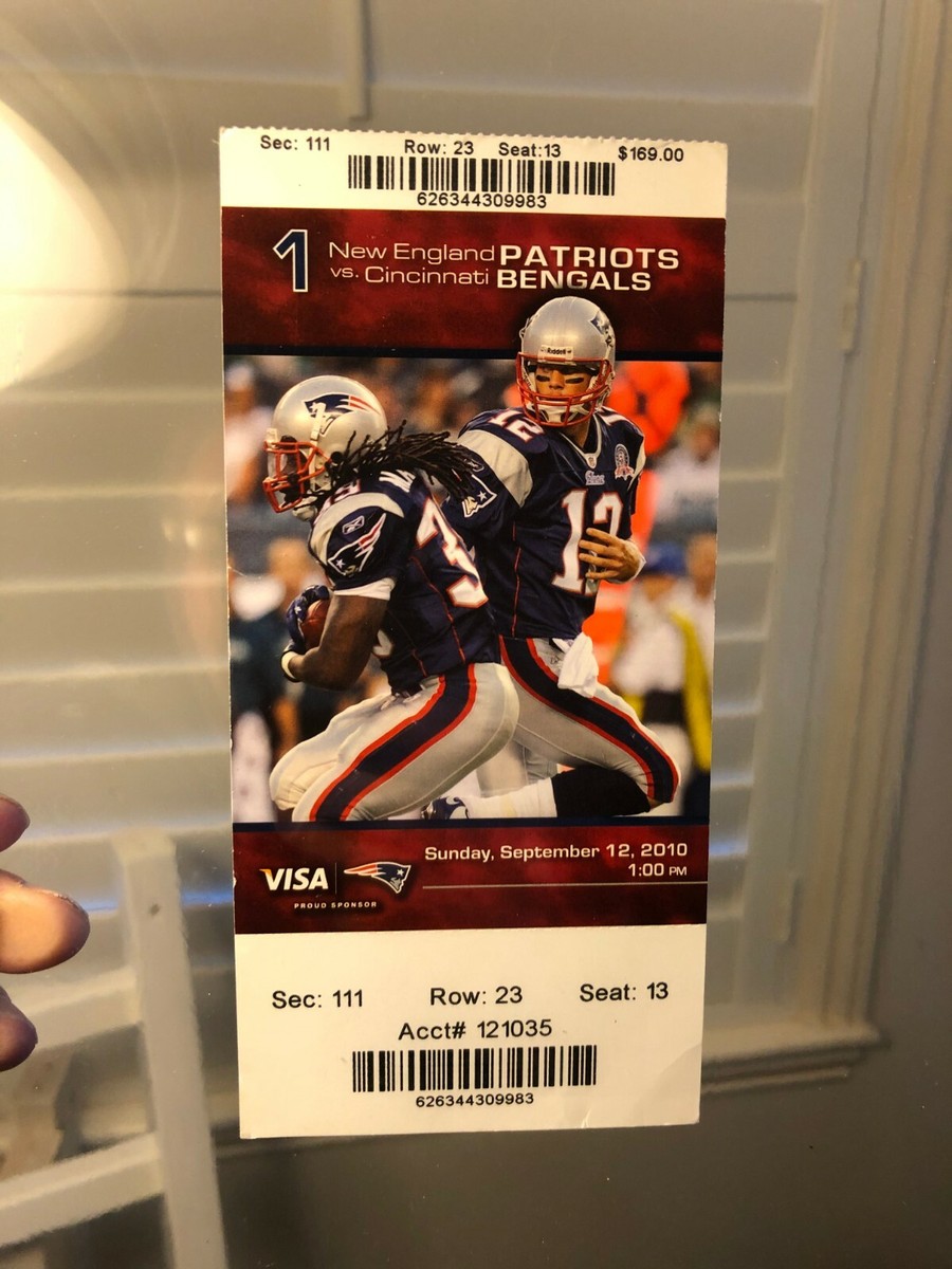 2010 Rob Gronkowski NFL Debut Game Ticket Brady On Ticket