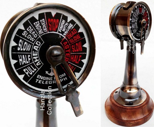 Telegraph 6" Maritime Antique Ship's Engine Order Telegraph Nautical Brass Ship - Picture 2 of 6