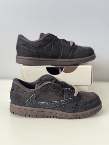 Jordan 1 Retro Low x Travis Scott Velvet Brown (TD) DO5441-202 Size 10C - Picture 4 of 7