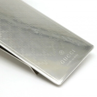 GUCCI Diamante Logo Money Clip in Silver Color [VG Condition