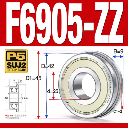 Metal Shielded Flange Ball Bearings 6900 6901 6902 6903 6904 6905 6906 6907 6908 - Picture 30 of 33