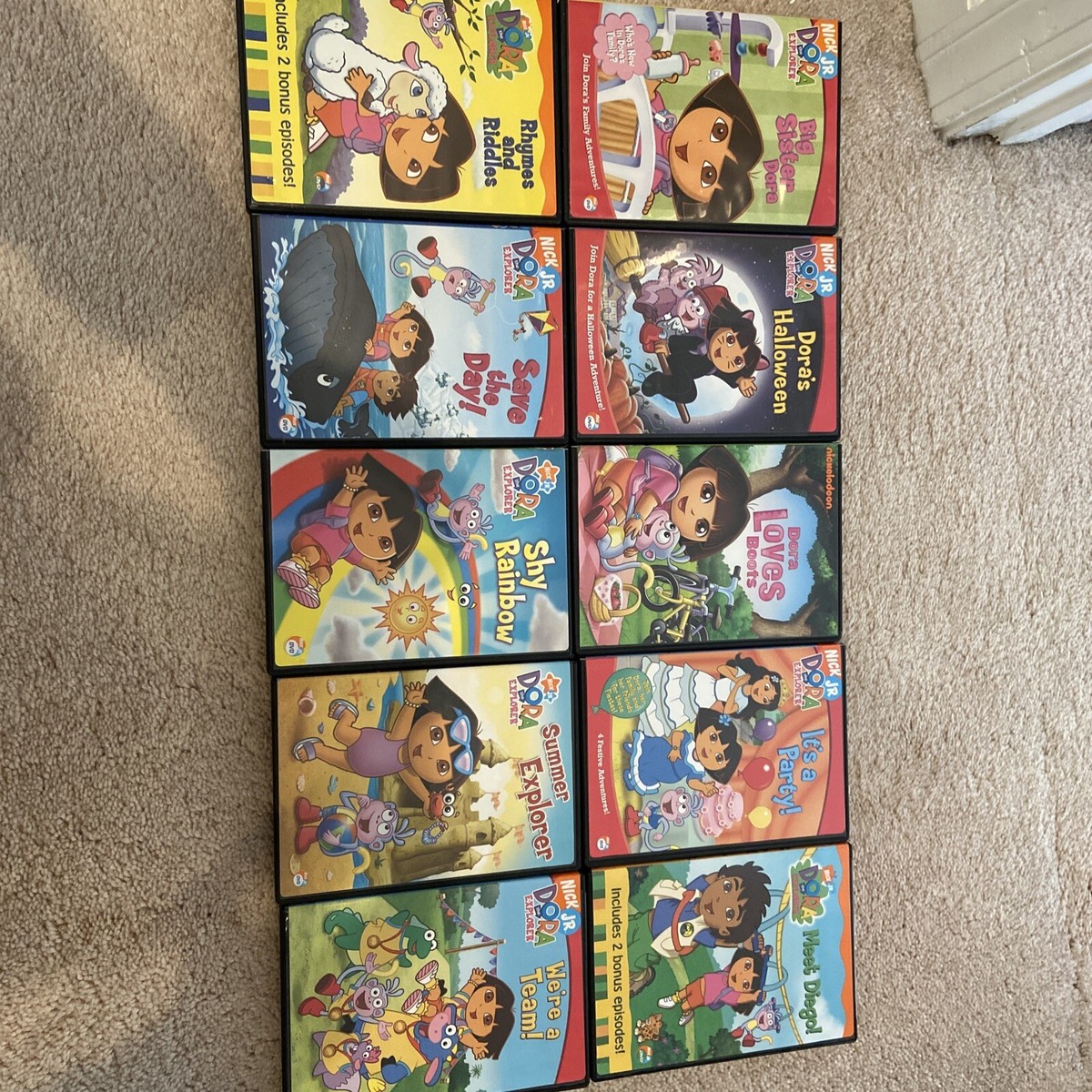 Lot of 10 Dora The Explorer DVD Nick Jr. Kids / Children