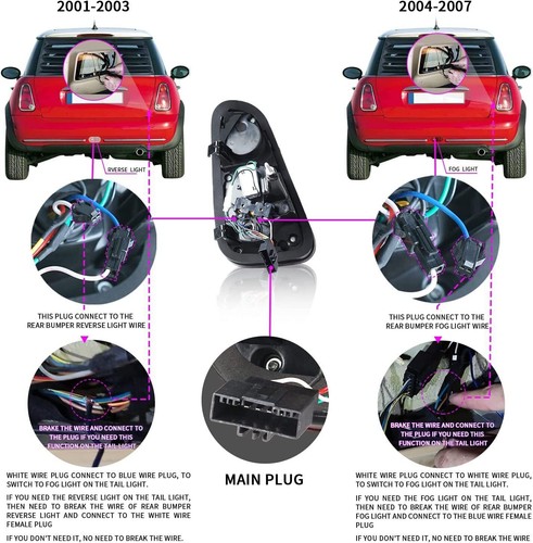 LED Rückleuchten Sequenzieller Blinker für Mini R50 R52 R53 Cooper mit E-mark - Bild 10 von 12