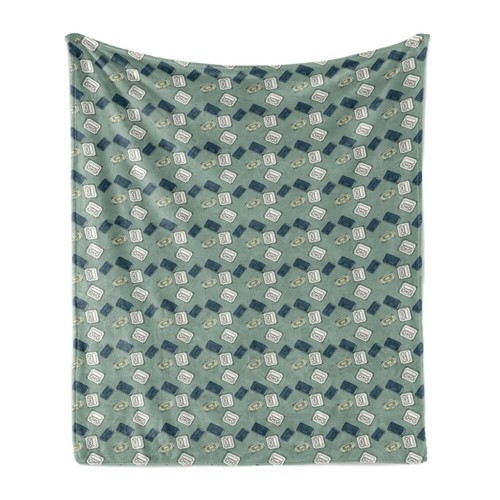 Flauschige Vintage-Bibliotheksdecke Aus Weichem Flanell – Warm, Kuschelig & Perfekt Für Sofa, Bett & Reisen