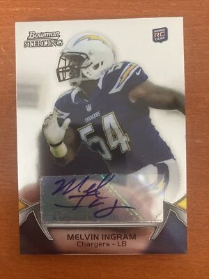 Melvin Ingram Auto Rookie 2012 Bowman Sterling #82 CHARGERS NFL Signature - Bild 1 von 3