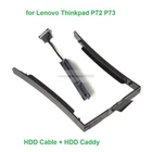 2.5 HDD SSD Hard Drive Flex Cable + Caddy Tray For Lenovo ThinkPad P72 P73 EP720