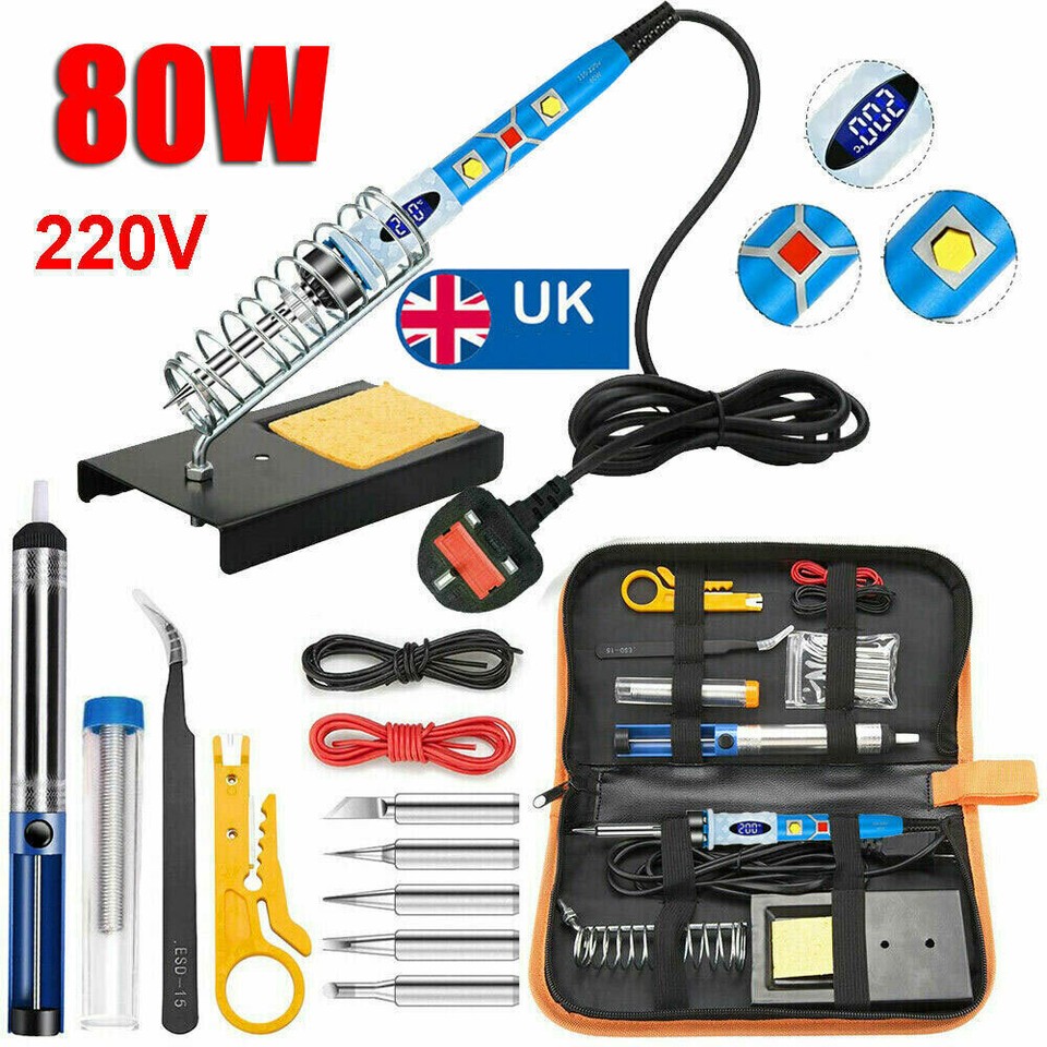 80W Soldering Iron Kit Electronics Welding Irons Solder Tools