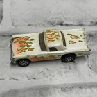 HOT WHEELS 1977 T-BIRD Thunderbird WHITE WITH FLAMES Vintage Vtg 70s Toy Car