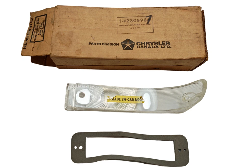 1967 Chrysler Newport 300 поворотник лампа объектив с прокладкой 2808987 новый из старых запасов. - Изображение 2 из 4