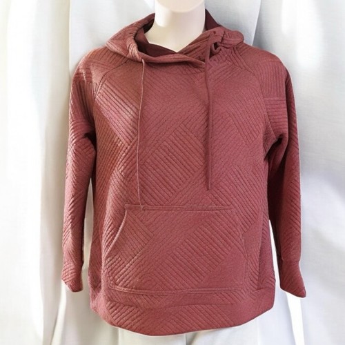 Ladies SIZE Medium……GREEN-TEA……Burgundy Long Sleeve Pullover Hoodie. New - Picture 2 of 7