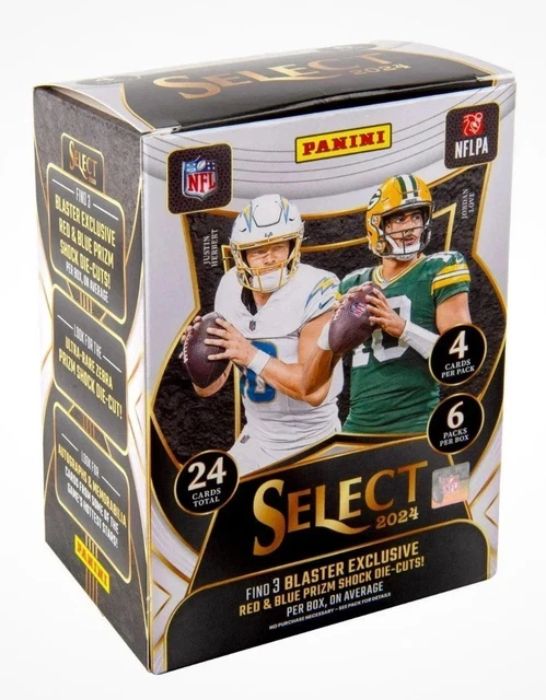 Rip & Ship -2024 Select Football NFL Blaster Box In Hand Red & Blue Prizm Shock