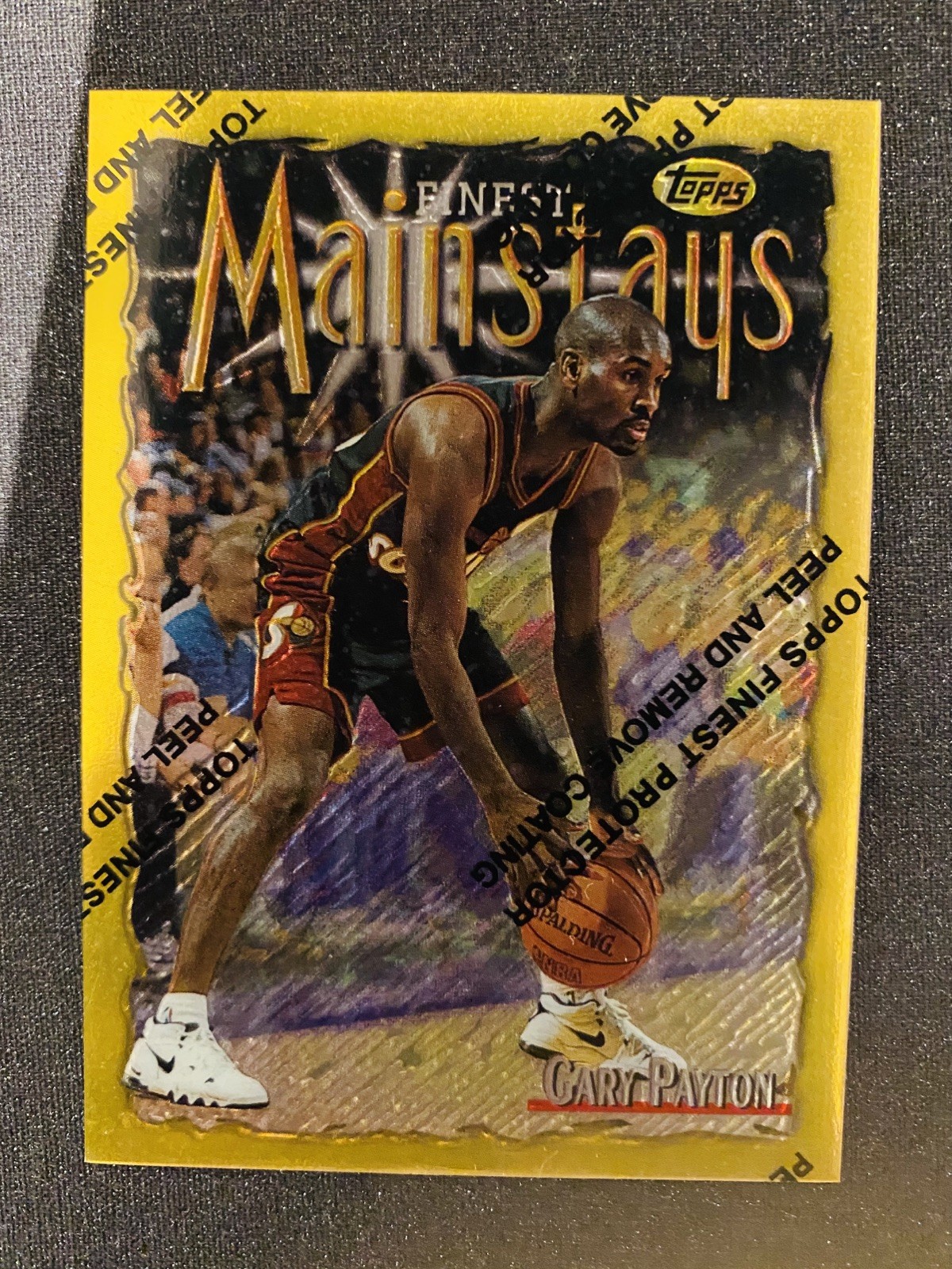 👀Gary Payton🔥🔥1996-97 Topps Finest Gold Mainstays RARE GOLD 