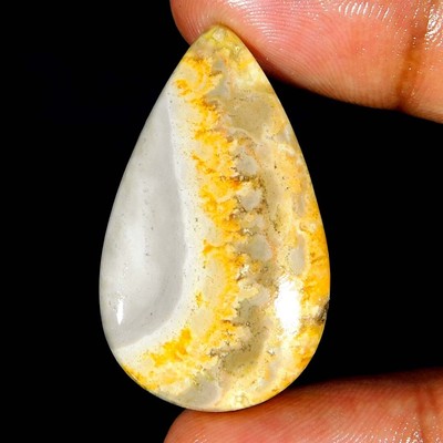 29,30Cts. 100 % natürlicher Hummel Jaspis Birne Cabochon lose Edelstein