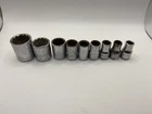 Vintage Britool 1/2" Drive Sockets x9 Job Lot Imperial AF & Metric England