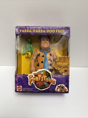 The FLINTSTONES Talking YABBA-DABBA-DOO Fred  8'' Action Figure 1993 Mattel