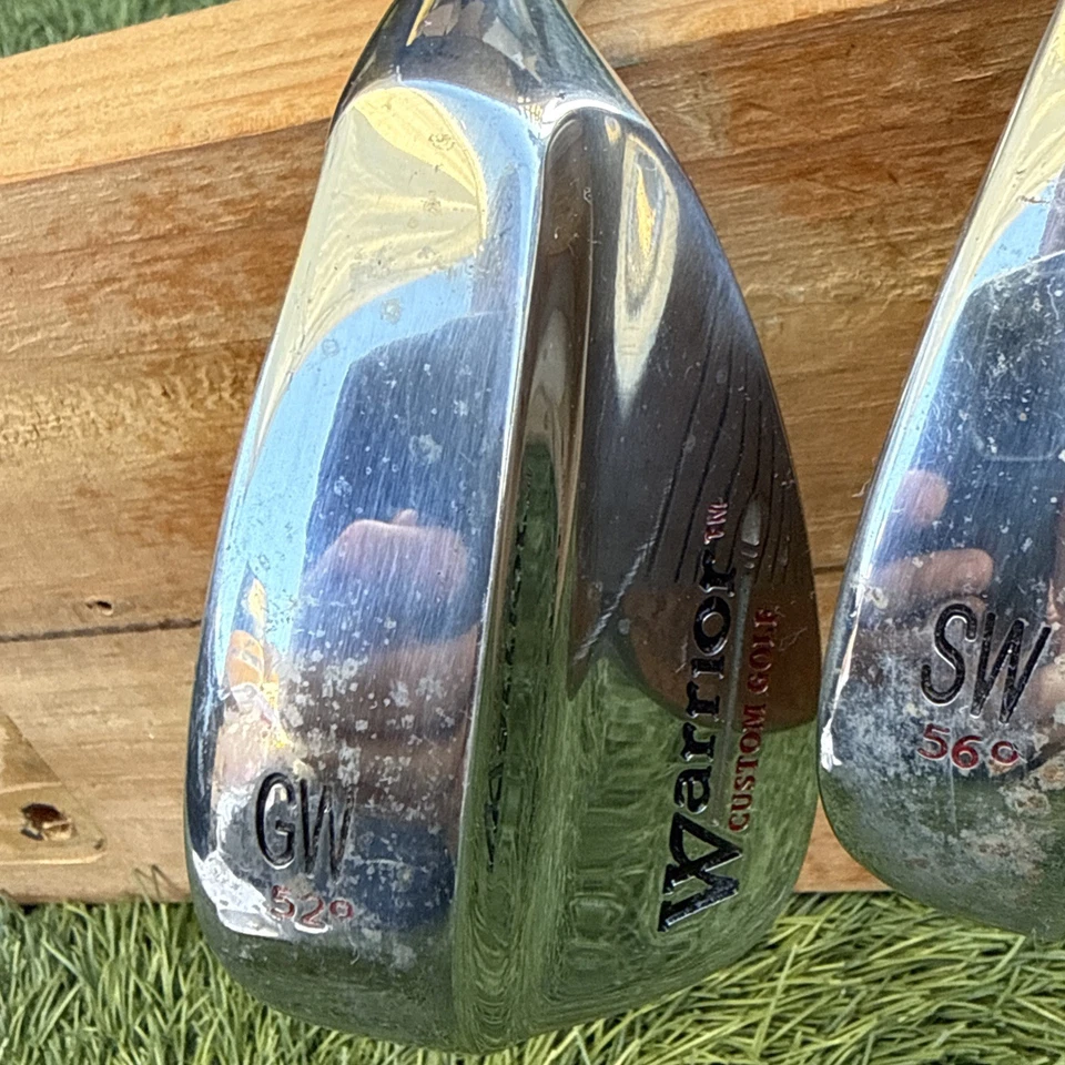 Juego de cuñas de golf Warrior personalizadas GW 52° SW 56° LW 60° varillas de acero flexibles regulares diestro Foto 2 de 4