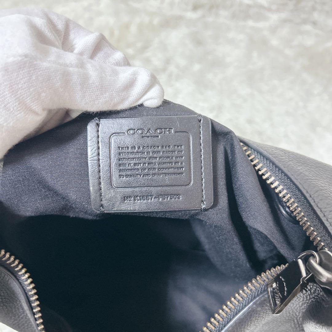 COACH 2way Shoulder Bag Python Pattern Half Moon … - image 13