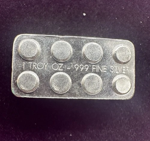 1 Troy oz Monarch Building Block Silver Bar (New) .999 Fine Bullion Usable Stack