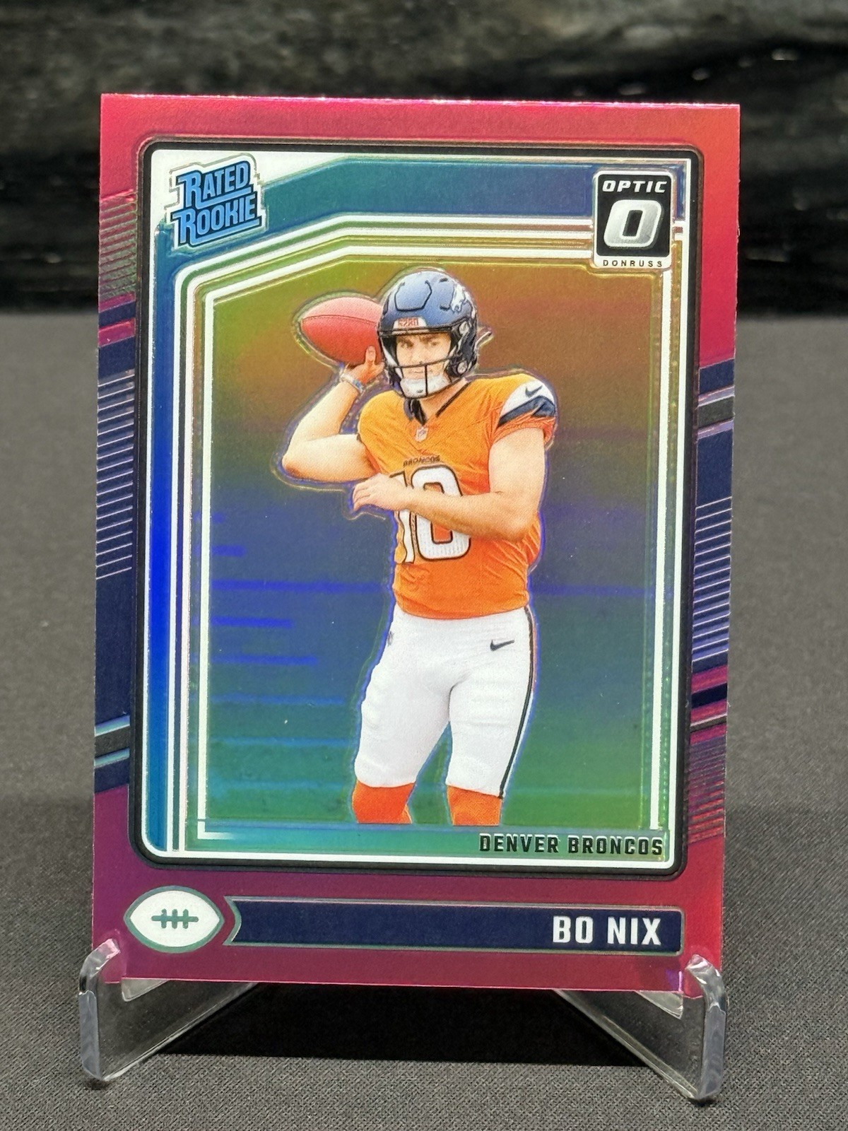  2024 Donruss Pink Optic Rated Rookie Bo Nix #209