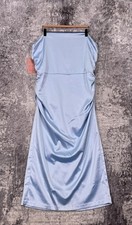 New BHLDN Dress XXL Womens Anthropologie Selena Strapless Blue Satin Midi