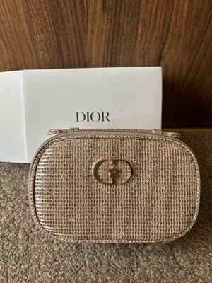 Dior Gold Kosmetiktasche Kosmetiktasche Neu mit Miniatur von Parfums