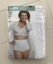 JCPenney Underscore Women s Cotton Briefs Panties Size 6 Medium 3 Pk Sealed NOS