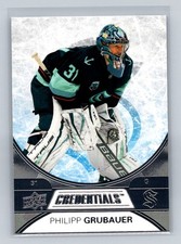 2021-22 Upper Deck Credentials #27 Philipp Grubauer Seattle Kraken