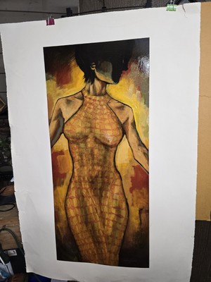 Adam Finli Eminence Painting 16x36 Inch Paint On 40x30 Inch Signed Not Framed