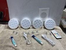 Underwater Submersible LED Lights RGB Remote Control Battery Waterproof USB