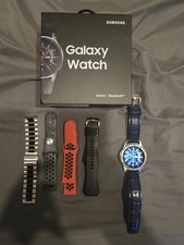 Samsung Galaxy Watch SM-R800NZSAXAR 46mm Silver Case Classic Buckle Onyx Black