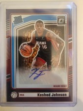 2024-2025 Panini Optic Keshad Johnson Rookie Auto Purple (Miami Heat)