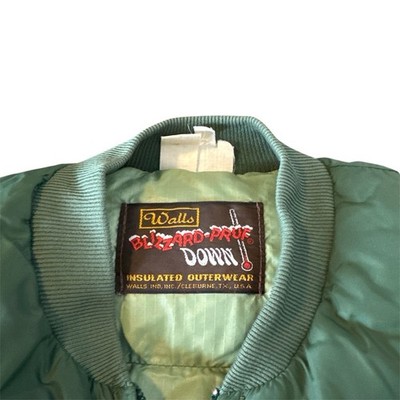 Vintage Walls Blizzard Pruf Down Insulated Vest Green Tag Faded