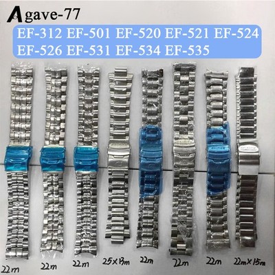 22mm Metal Strap For Edifice EF-312, Metal Watch Band, Stainless Steel Bracelet