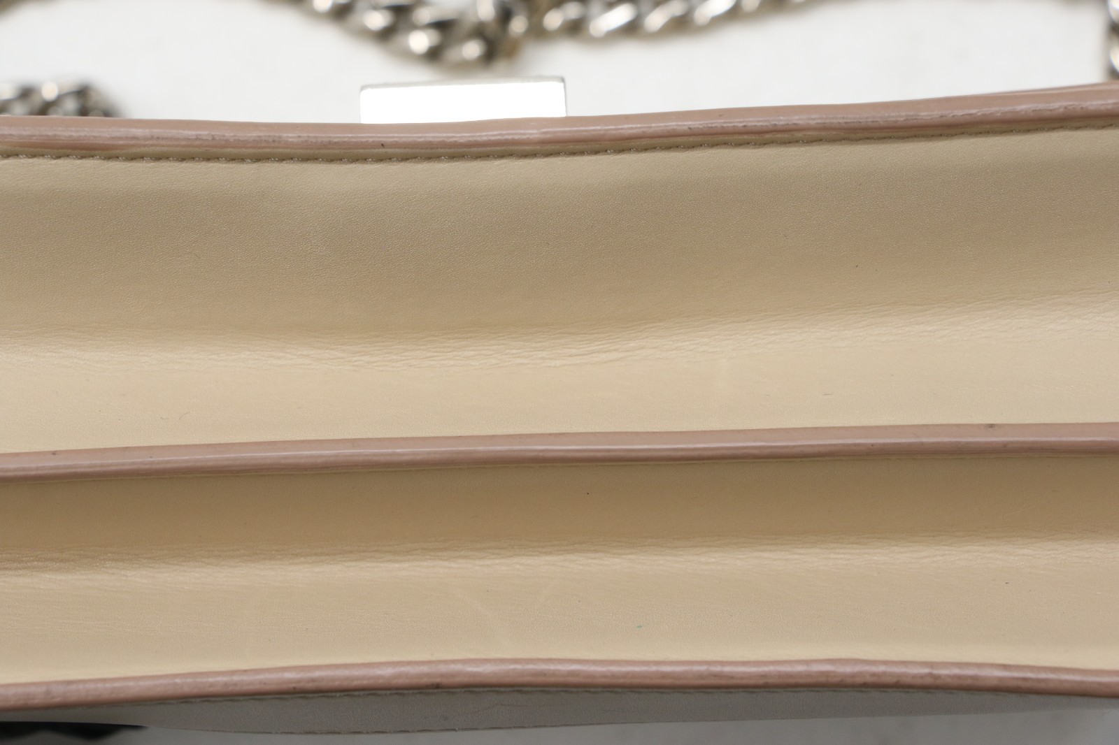 Celine Case Flap Leather Chain Shoulder Bag - Beige image 10