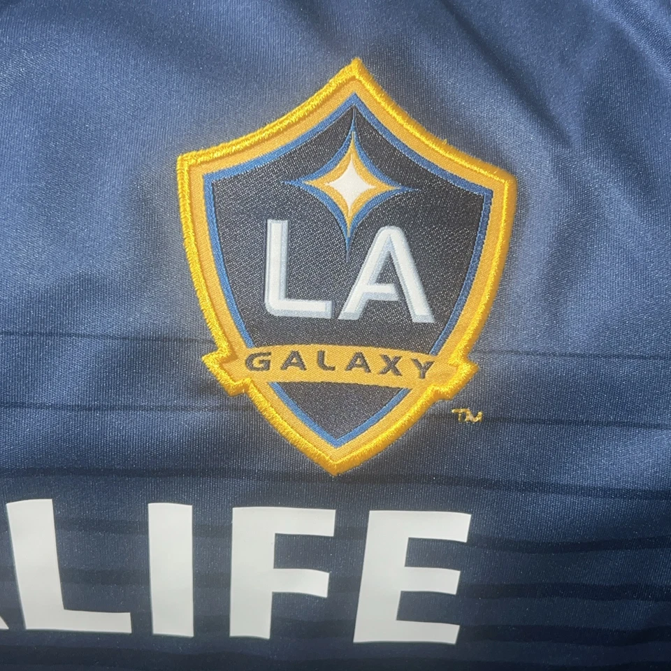 adidas Shirt Mens XL Blue LA Galaxy Jersey MLS Soccer 2013 2014 Away Embroider - Image 4 of 4