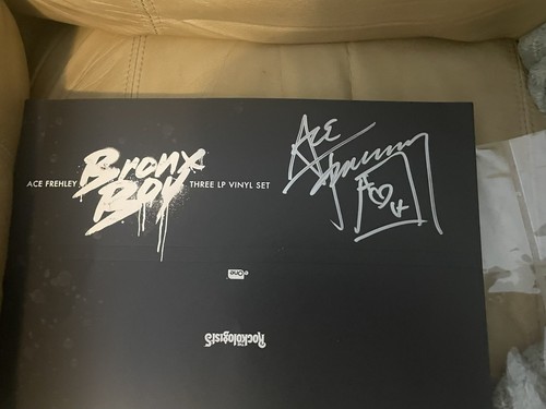 Ace Frehley Autographed Bronx Boy 3 LP OBI Rockologists
