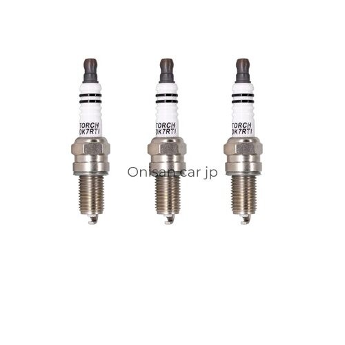 Three TORCH DK7RTI spark plugs replace NGK K7RAI / DCPR7EIX 3144 and DENSO