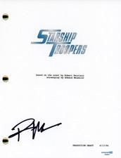 Patrick Muldoon "Starship Troopers" Signed Autograph Full Script Screenplay ACOA