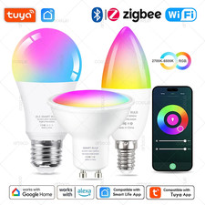 Tuya Smart LED Bulb E27 E14 GU10 WiFi Zigbee Bluetooth RGB Dimmable for Alexa