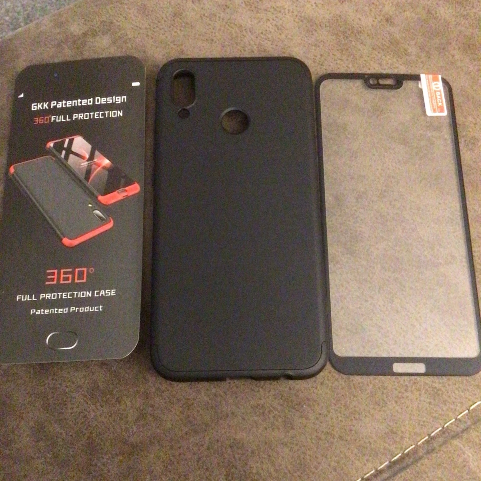 Funda rígida trasera de protección completa GKK 360 para Huawei P20 Lite - Negra Foto 3 de 4